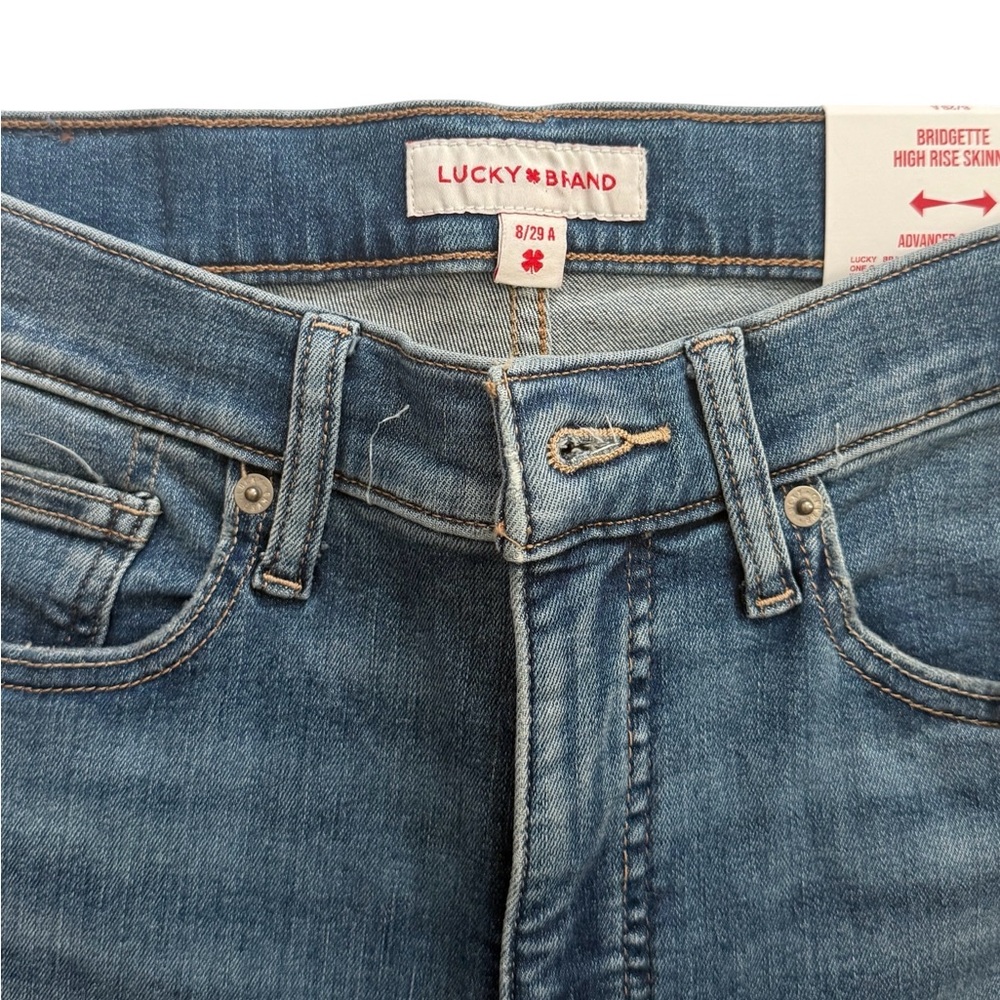 NWT Lucky Brand Bridgette High Rise Skinny Cropped Jeans with Stretch! 8! New! - Picture 4 of 9